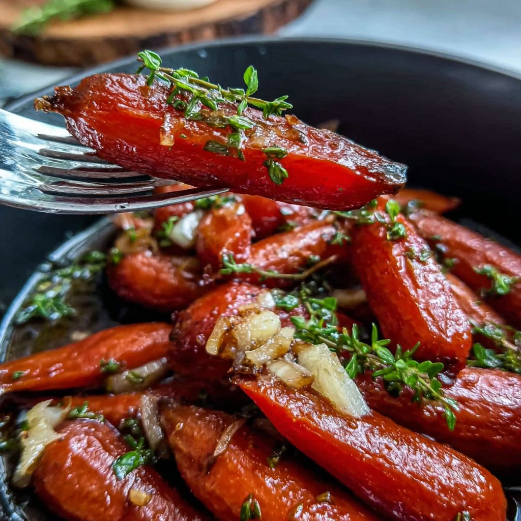 Honey Garlic Glazed Carrots
