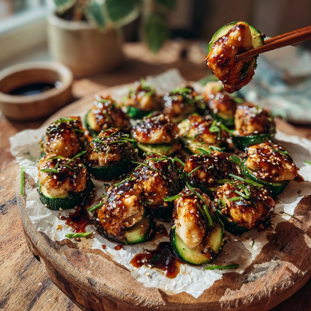 Asian-Inspired Cucumber Chicken Bites