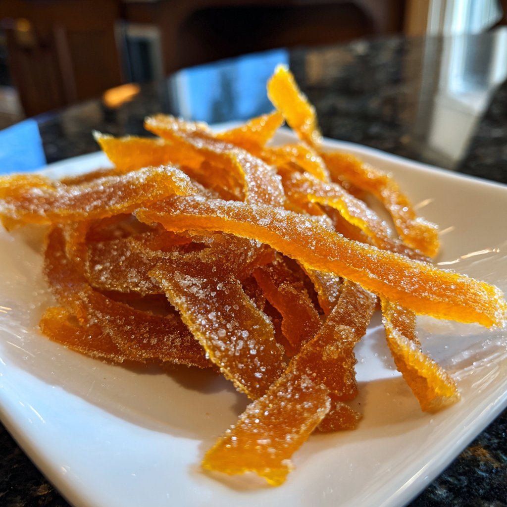Candied Orange Peel Strips